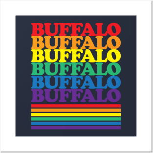 Buffalo NY Pride Week Rainbow Gay Pride Colors LGBTQ Ally Posters and Art